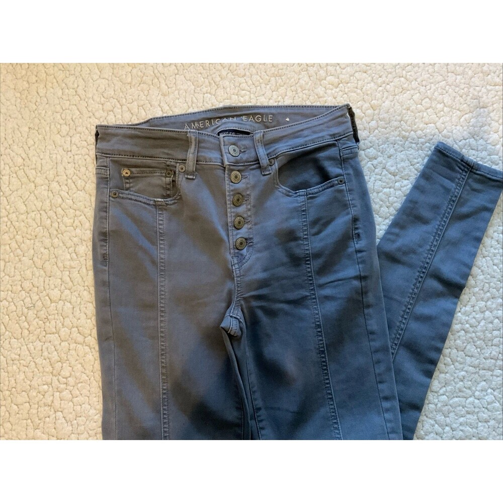 American Eagle, NE(X)T Level Stretch, Hi-rise Jegging, Gray, Size: 4 - Picture 3 of 7